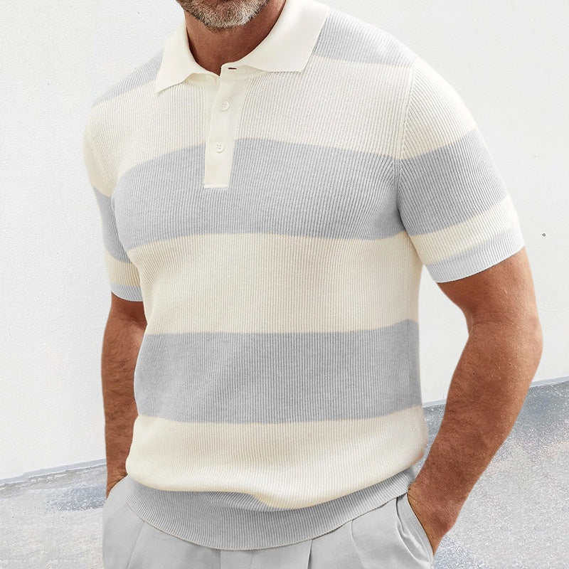 Men’s Summer Lapel Short Sleeve Sweater