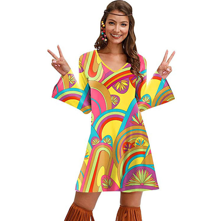 Women’s Hippie Print Dress