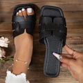 Women’s Square Toe Flat Sandals.