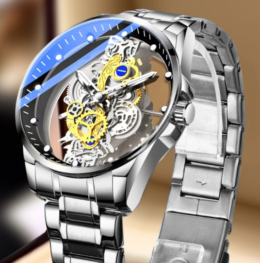 Men’s Gold Skeleton Watch
