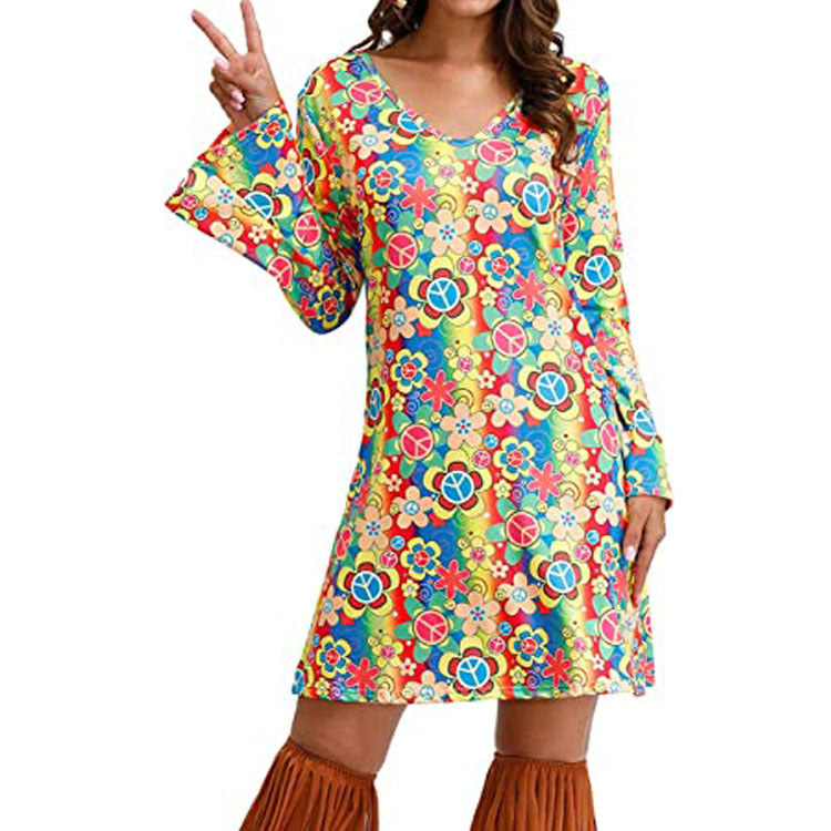 Women’s Hippie Print Dress
