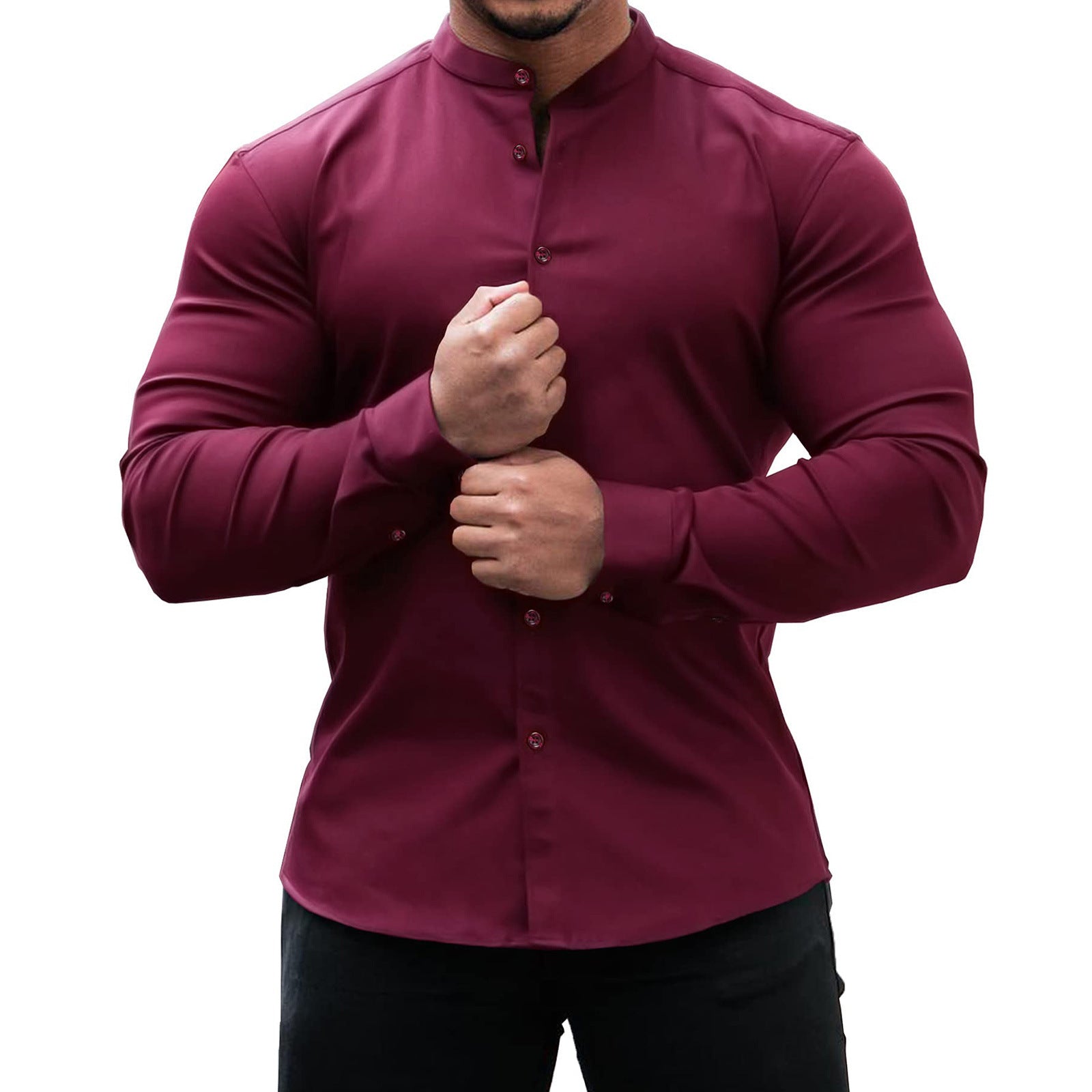 Men’s Long Sleeve Casual Button