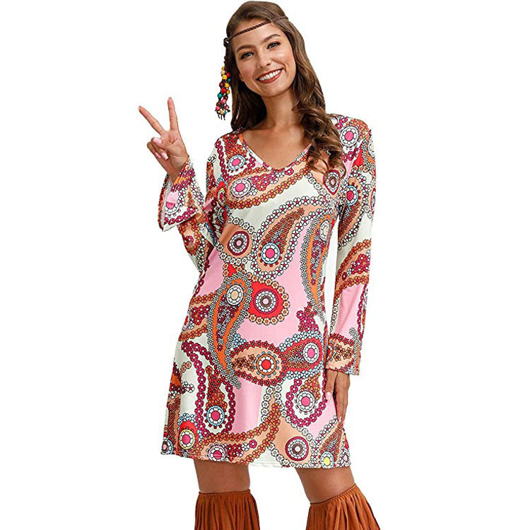 Women’s Hippie Print Dress
