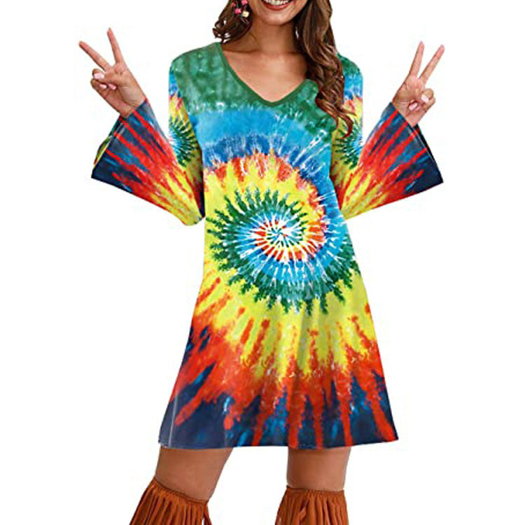 Women’s Hippie Print Dress