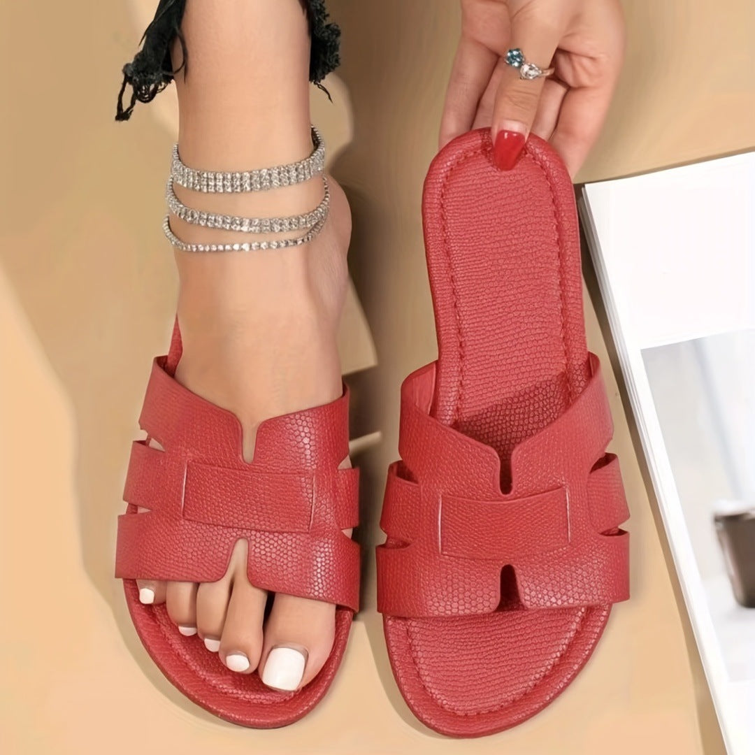 Women’s Square Toe Flat Sandals.