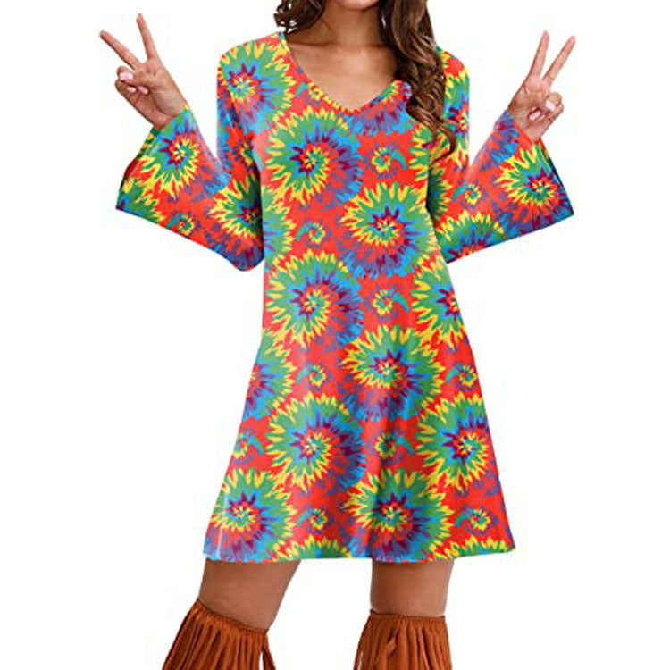 Women’s Hippie Print Dress