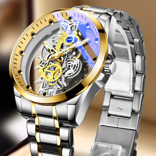 Men’s Gold Skeleton Watch