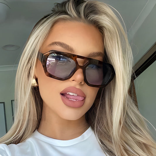 LuxeShade™ Oversized Leopard Sunglasses