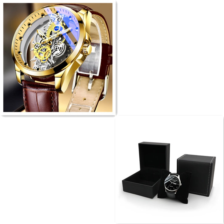 Men’s Gold Skeleton Watch