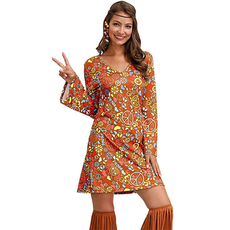 Women’s Hippie Print Dress