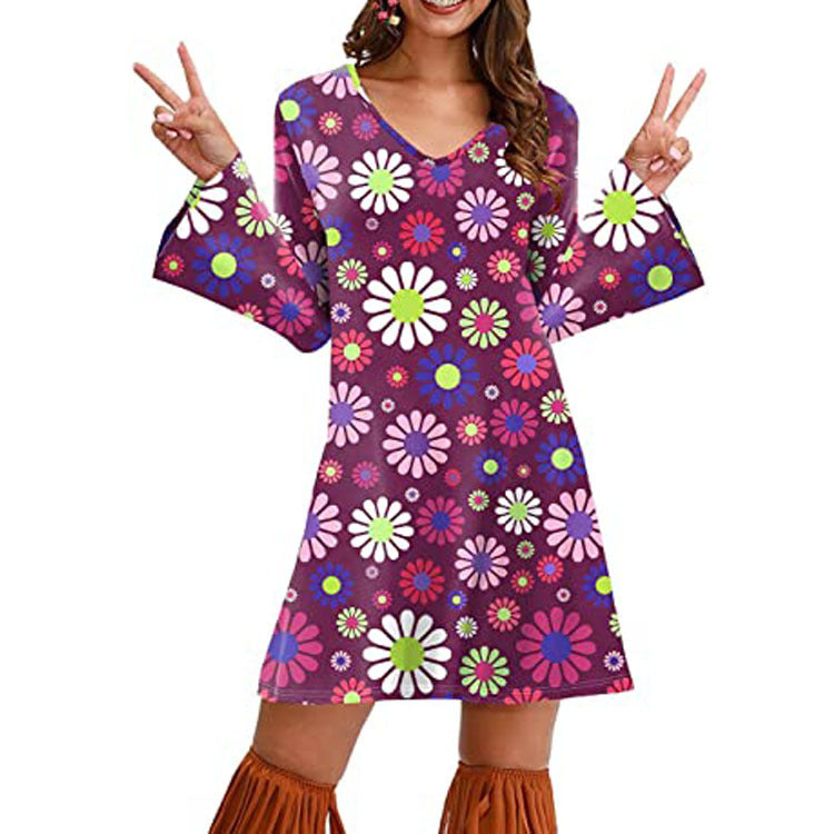Women’s Hippie Print Dress