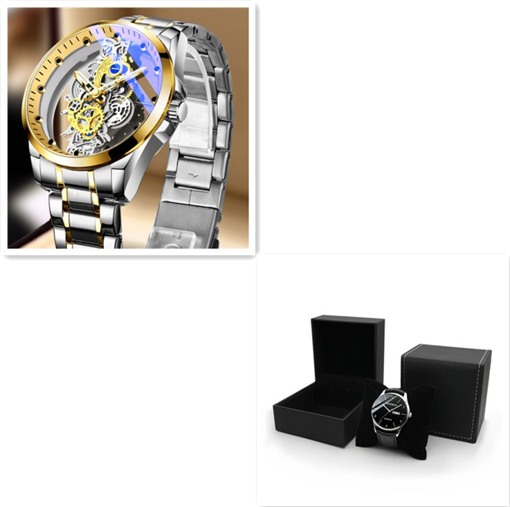 Men’s Gold Skeleton Watch