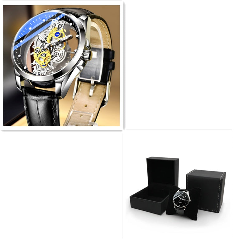 Men’s Gold Skeleton Watch