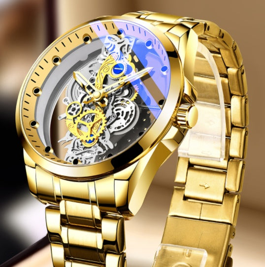 Men’s Gold Skeleton Watch